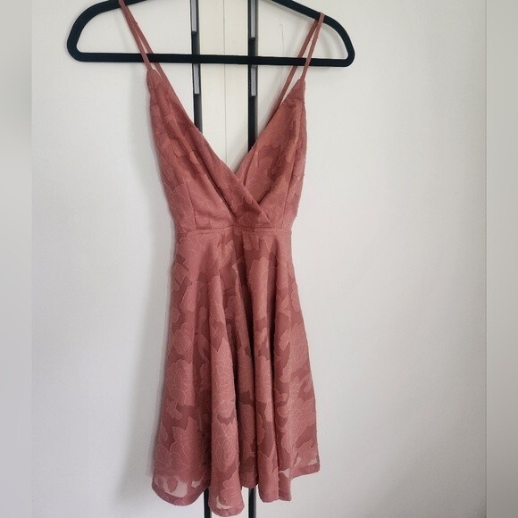 Lulus Days of Beauty in Vintage Rose Butnout Floral Mini Skater Dress size XS - Picture 13 of 15